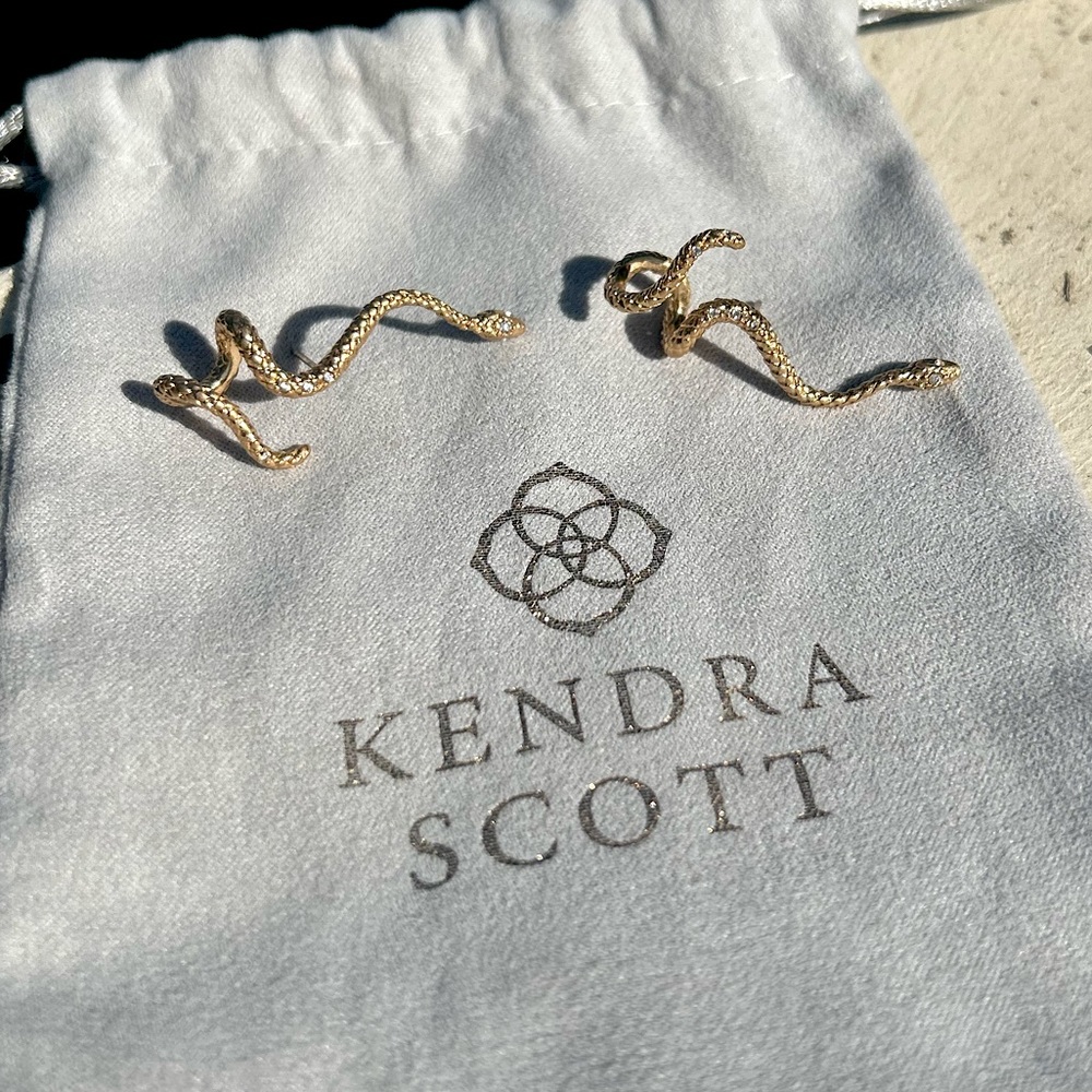 Kendra Scott Phoenix Ear Climber Earrings in Vintage Gold